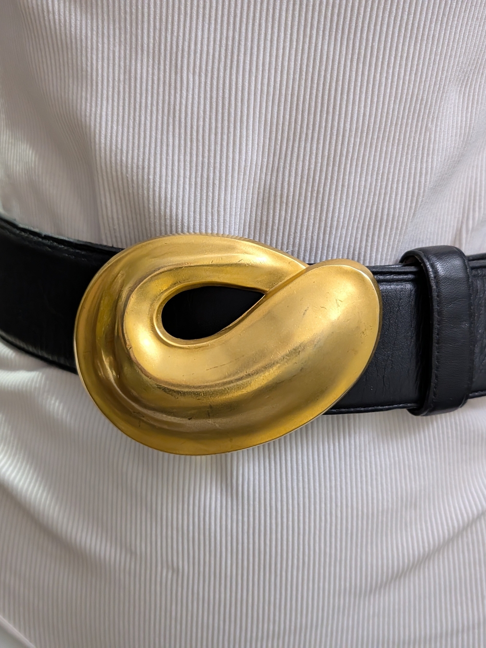 Robert Lee Morris Gold Swirl Statement Belt